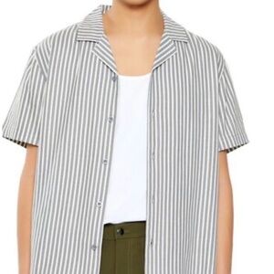 Linen-Blend Striped Shirt